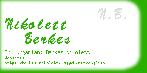 nikolett berkes business card